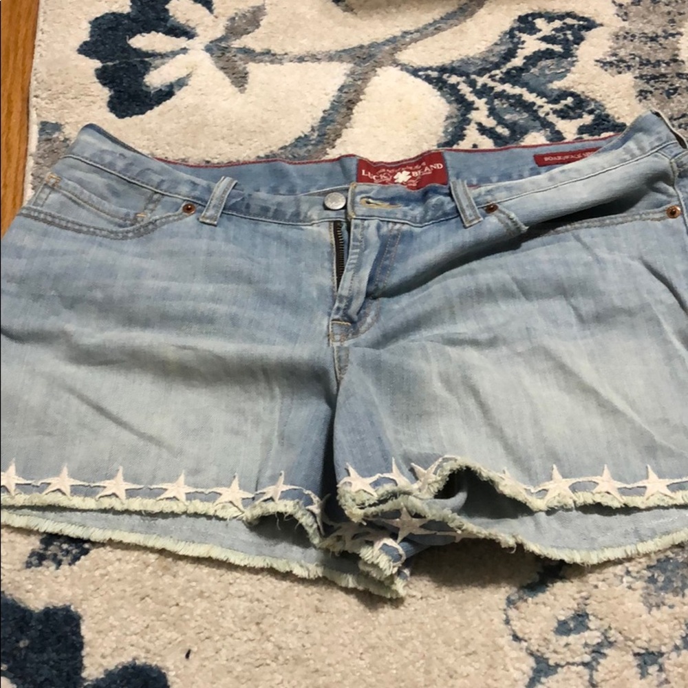 Lucky brand size 12 jeans shorts. Star trim